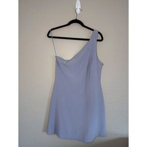 Abercrombie & Fitch Womens Large Traveler‎ Blue Mini Dress One Shoulder Yoga Gym